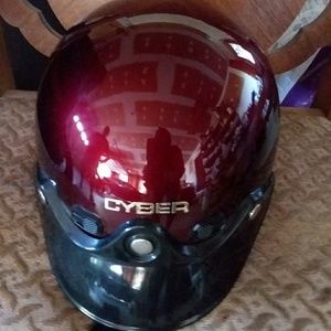 Women's Red and Black Helmet